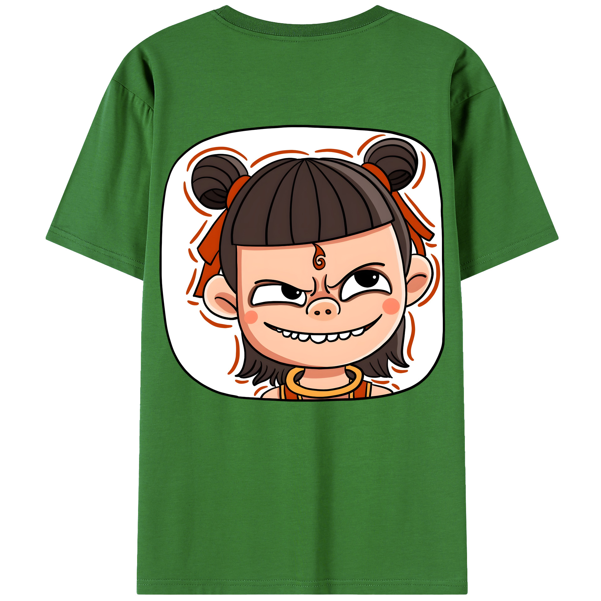 （画像用） Ne Zha 2 ナタ 魔童の大暴れ レディース半袖Tシャツ(バックプリント)